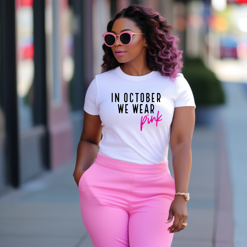 In October We Wear Pink T-Shirt