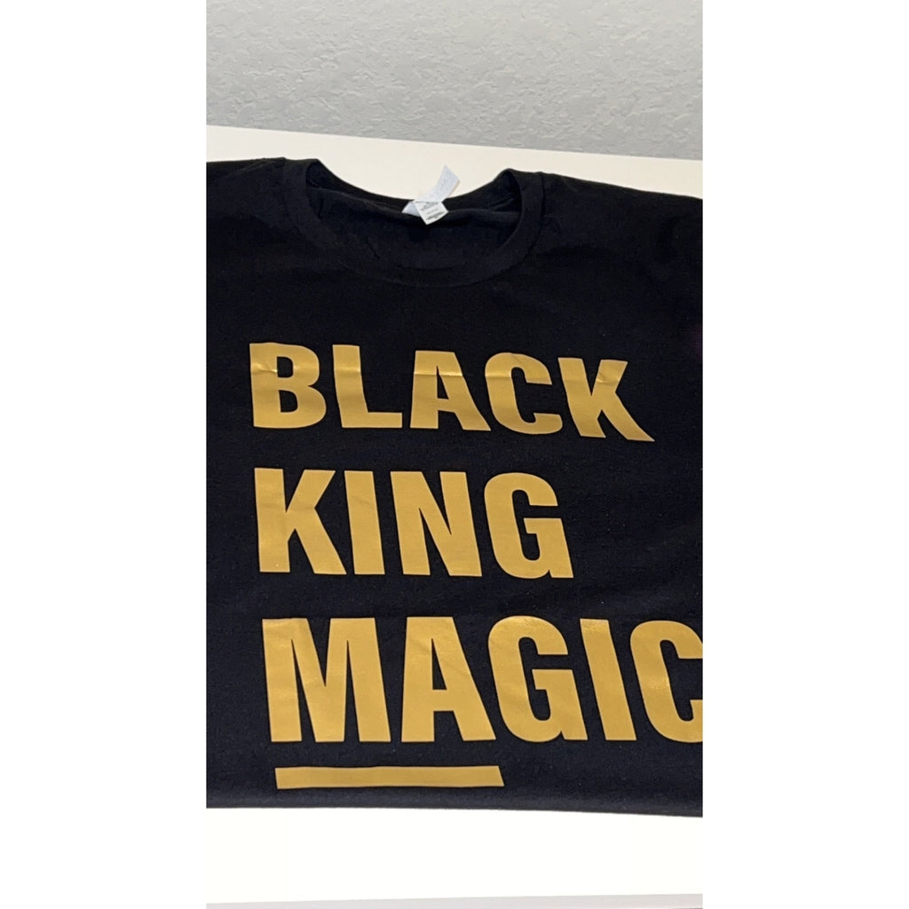 Black King Magic T - Shirt - Black & Gold - Ladi Elle Creationz