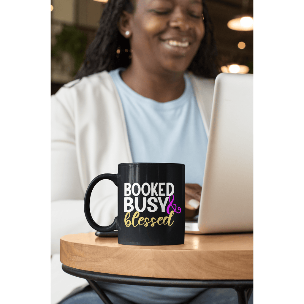 Booked Busy & Blessed Coffee Mug - Ladi Elle Creationz